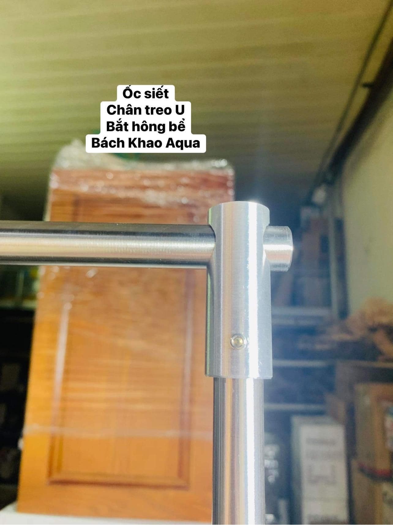 Giá treo đèn Inox chữ L (kẹp sau) và chữ U (kẹp ngang) bể